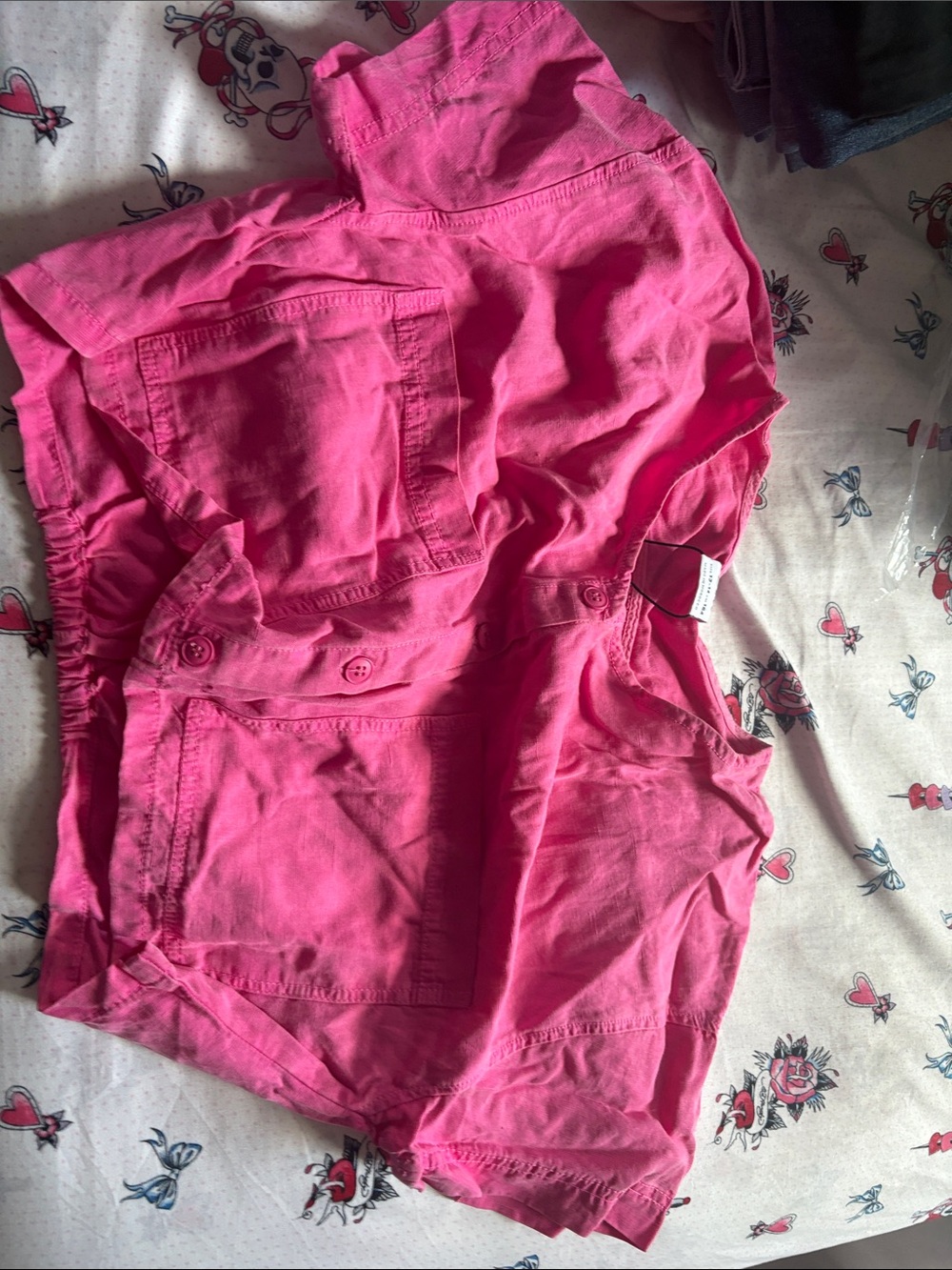 Zara Bright Pink Cargo Shorts